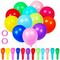 Voircoloria 105pcs Colorful Balloons 12inch Rainbow Latex Balloons for Boys Girls Birthday Baby Shower Gender Reveal Wedding Decorations